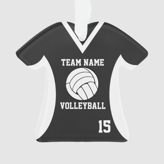 Volleyball Sport Jersey Noir avec photo (devant)
