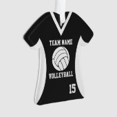Volleyball Sport Jersey Noir avec photo (devant)