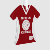 Volleyball Sport Jersey Rouge avec photo (devant)