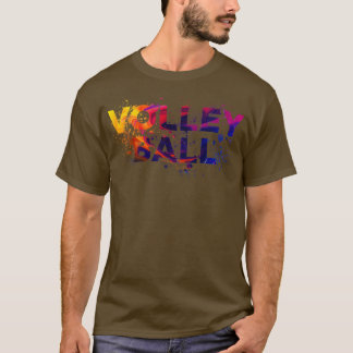 Volleyball Sport sticker Design T-shirt