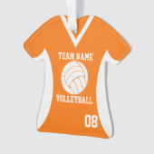 Volleyball Sports Jersey Orange avec photo (devant)