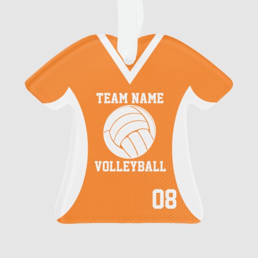 Volleyball Sports Jersey Orange avec photo (devant)