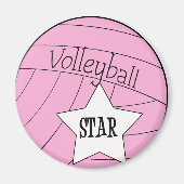 Volleyball Star Magneet (Voorkant)