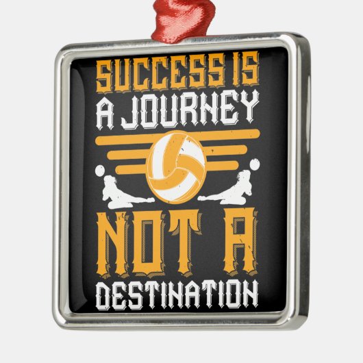 Volleyball - Succes is een reis Metalen Ornament (Links)