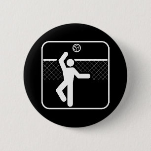 Volleyball Symbol Button