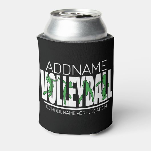 Volleyball Team Player ADD NAME School Top Athlete Blikjeskoeler (Blikje Achterkant)