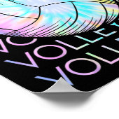 Volleyball Tie Dye Kijk uit Poster (Hoek)