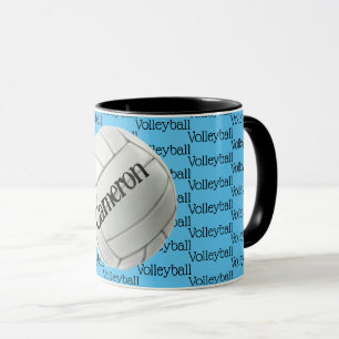 Volleyball Tiled Text Design Coffee Mok