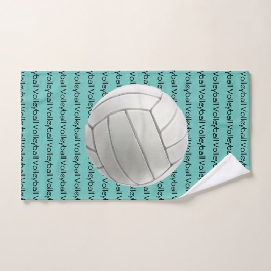 Volleyball Tiled Text Design Towel Set Bad Handdoek (Handdoek)