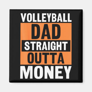 Volleyball Vader Straight Outta Geld Grappige Srts Magneet