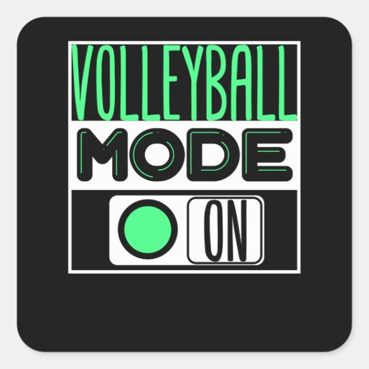 Volleyball Vierkante Sticker (Voorkant)