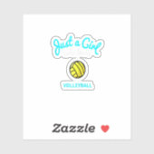 Volleyball voor Kinder volleybal meisjes Sticker (Vel)