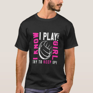 Volleyball voor tieners speelt als een meisje T-sh T-shirt