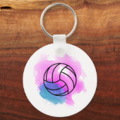 Volleyball-Waterverf Sleutelhanger (Voorkant)