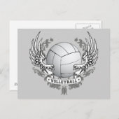 Volleyball Wings Briefkaart (Voorkant / Achterkant)