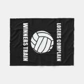 Volleyball Winners Train Fleece Deken (Voorkant (Horizontaal))