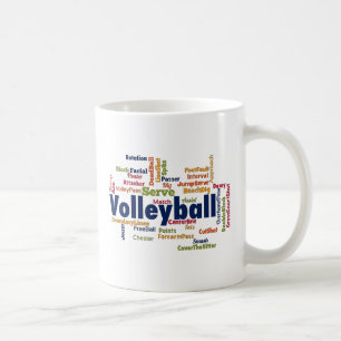 Volleyball Word Cloud Koffiemok