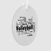 Volleyball Word Cloud Ornament (voorkant)