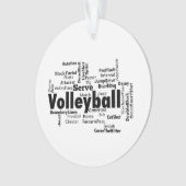 Volleyball Word Cloud Ornament (voorkant)