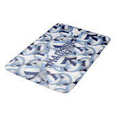 Volleyballen patroon een net grotere marine lt bla badmat (Gekanteld)