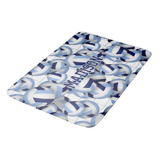 Volleyballen patroon een net grotere marine lt bla badmat (Gekanteld)