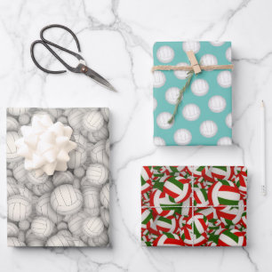 volleyballen patroon Kerstmis of elke gelegenheid Inpakpapier Vel