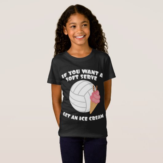 Volleyballer als u een zachte server wilt, krijgt  t-shirt (Voorkant volledig)