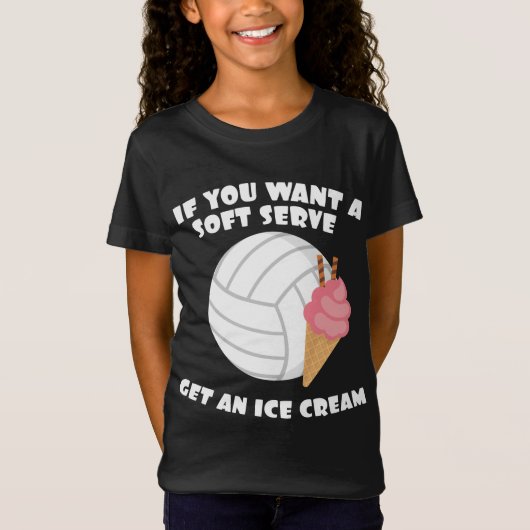 Volleyballer als u een zachte server wilt, krijgt  t-shirt (Voorkant)