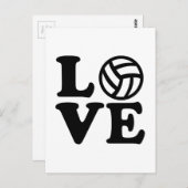 Volleyballiefde Briefkaart (Voorkant / Achterkant)