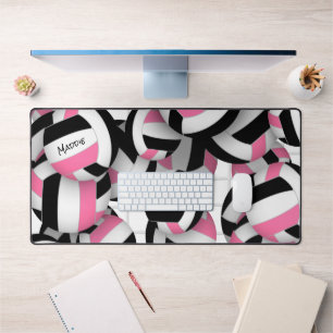 volleyballs roses noirs avec motif d'accent de fil