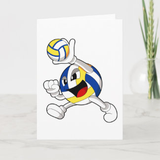 Volleyballspeler met volleybal kaart
