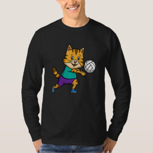 Volleyballspeler Spike Net Kat Fluisteraar T-shirt