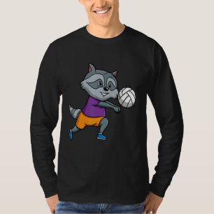 Volleyballspeler Spike Net Volleybal Wasbeer Fluis T-shirt