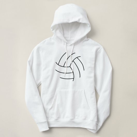 Volleybalnaden met afspeelnaam en nummer hoodie (Design voorkant)