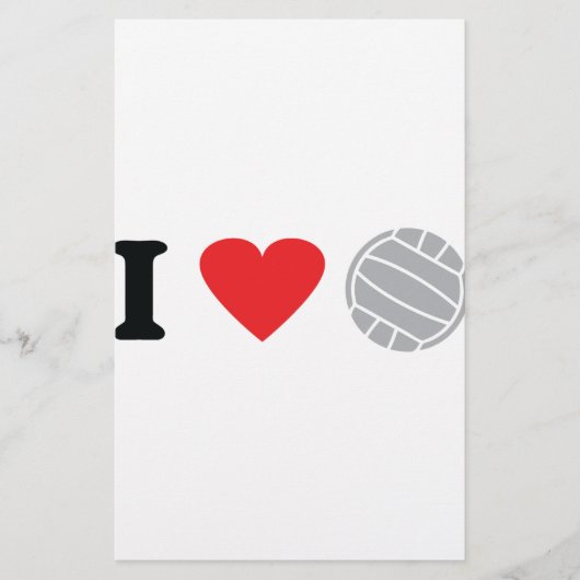 volleybalpictogram briefpapier (Voorkant)