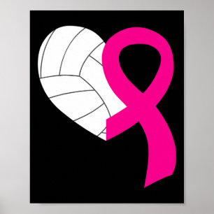 Volleybalroze lint-lint-borstkankerarsenaal poster