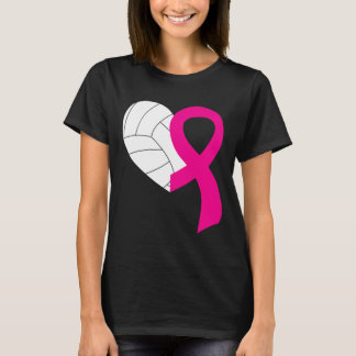 Volleybalroze lint-lint-borstkankerarsenaal t-shirt