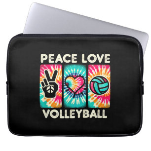 Volleybalshirt voor tieners vrouwen meisjes vrede laptop sleeve