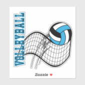 Volleybalspel - Babyblauw Sticker (Vel)