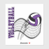 Volleybalspel - Paars Sticker (Vel)