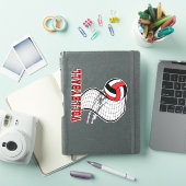 Volleybalspel - Rood Sticker (iPad Cover)