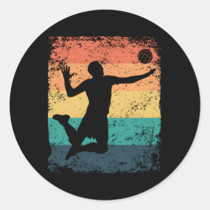 Volleybalspeler beach Volleyball Ronde Sticker