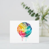 Volleybalspeler Beachvolleybal Team Gift Idee Briefkaart (Staand voorkant)