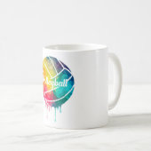 Volleybalspeler Beachvolleybal Team Gift Idee Koffiemok (Voorkant rechts)