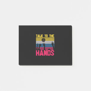 Volleybalspeler Bespreking met de handen Post-it® Notes