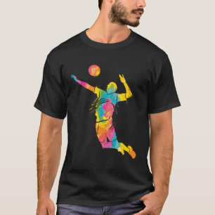 Volleybalspeler Colorsplash Meisjes Kinder Strand  T-shirt