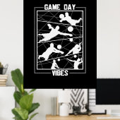 Volleybalspeler | Game Day Vibes Poster (Thuiskantoor)