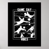 Volleybalspeler | Game Day Vibes Poster (Voorkant)