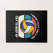 Volleybalspeler | Ik weet dat ik als een meisje sp Legpuzzel (Horizontaal)