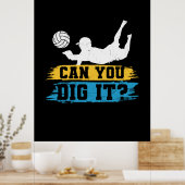 Volleybalspeler | Kan je het dig maken? Poster (Keuken)